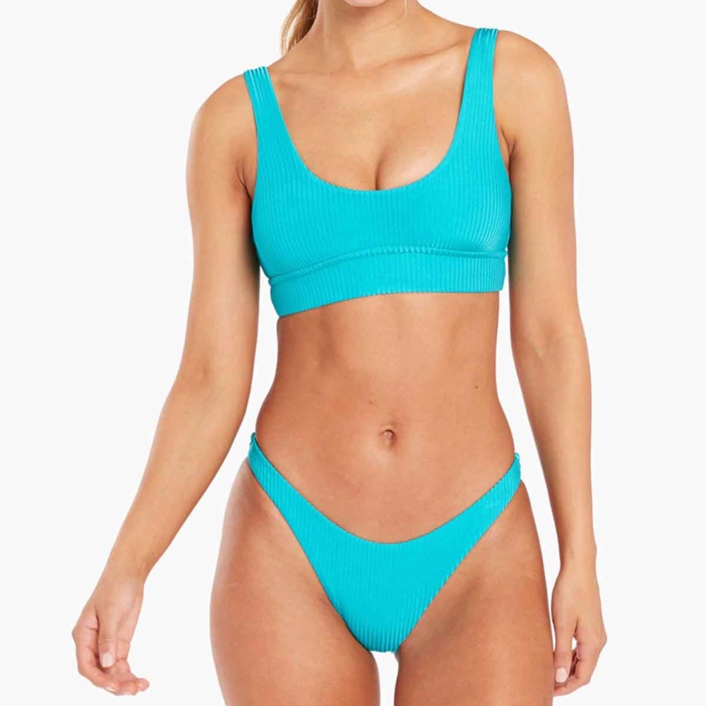 Vitamin A Sienna bikini turqoise ecorib size 8